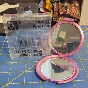 Rose Purple Folding 3" Compact Mirror Matte New In Package